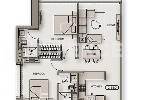 Byt v Dubai, SAE 2 ložnice, 86 m² Č.: 625157 - fotografie 13
