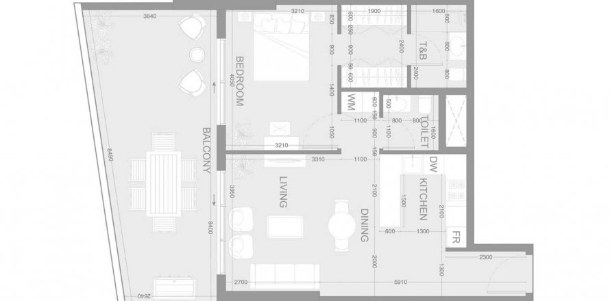Byt v LUM1NAR Tower 3 v Jumeirah Village Triangle, Dubai, SAE 1 ložnice, 93.11 m² Č.: 570486