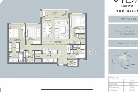 Apartmen di The Hills, Dubai, UAE 3 bilik tidur, 171.2 meter persegi № 624622 - foto 25