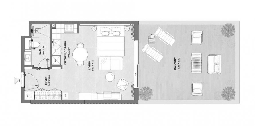 Apartment in Amber by Enso in Al Satwa, Dubai, UAE 74 sq.m. № 629820