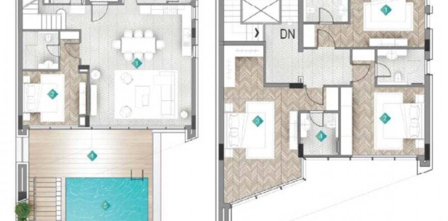 Byt v Ras Al Khaimah, SAE 4 ložnice, 524.99 m² Č.: 441732