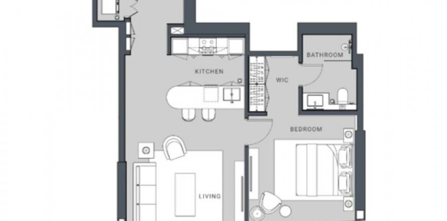 Apartment sa Ras Al Khaimah, UAE 1 silid-tulugan, 87.7 sq.m. № 441731