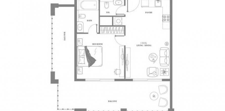 Byt v DOLCE VITA v Arjan, Dubai, SAE 1 ložnice, 80.63 m² Č.: 310580