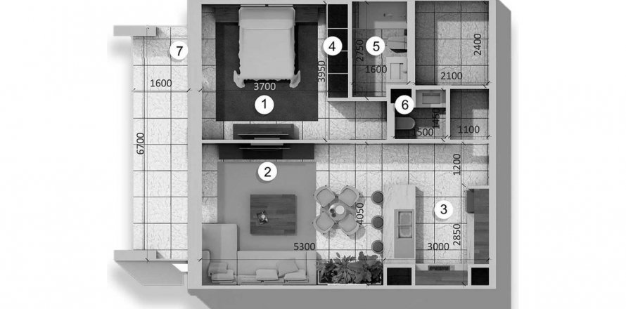 Apartment in Q GARDENS LOFTS 2 in Jumeirah Village Circle, Dubai, UAE 1 bedroom, 82.86 sq.m. № 451633