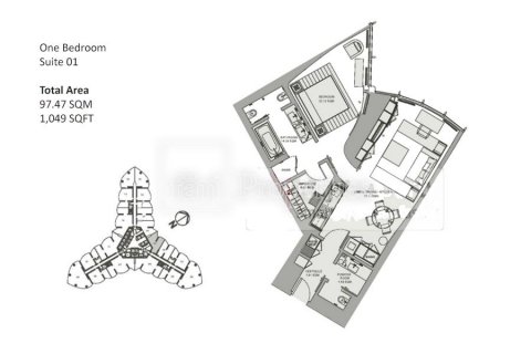Apartment in Downtown Dubai (Downtown Burj Dubai), UAE 1 bedroom, 97.5 sq.m. № 621981 - photo 20