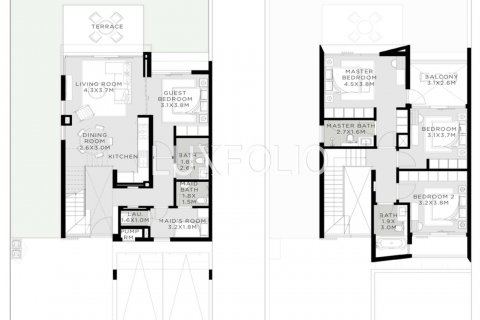 Řadový dům v The Valley, Dubai, SAE 4 ložnice, 203 m² Č.: 627846 - fotografie 26