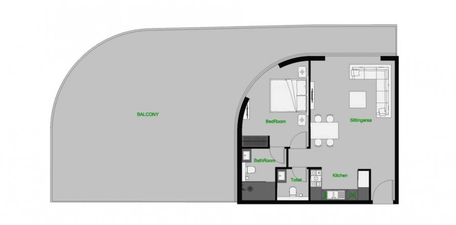 Apartment in THE CENTRAL DOWNTOWN in Arjan, Dubai, UAE 1 bedroom, 171.41 sq.m. № 370562