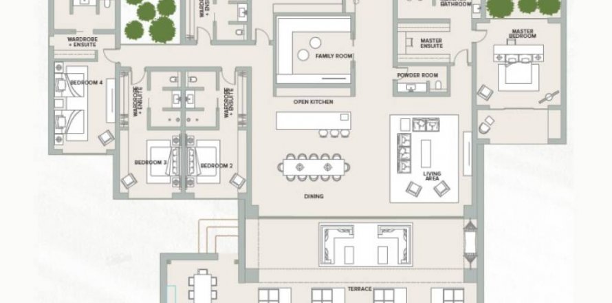 Vila di Ras Al Khaimah, UEA 5 kamar tidur, 651.62 m2 nomor 441720