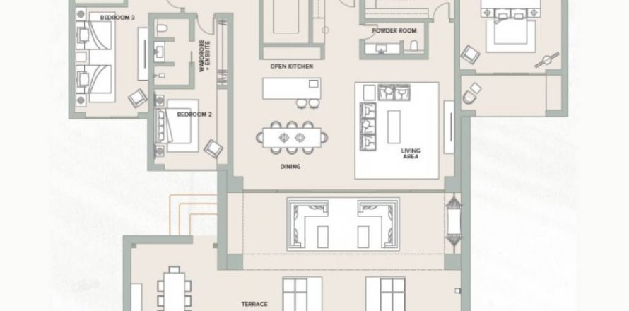 Vila di Ras Al Khaimah, UEA 3 kamar tidur, 459.4 m2 nomor 441721