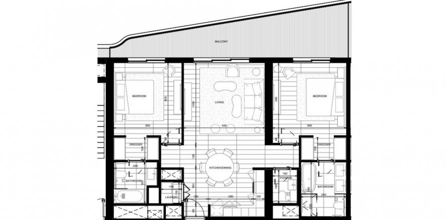 Apartment in Nikki Beach Residences in Al Marjan Island, Ras Al Khaimah, UAE 2 bedrooms, 223.4 sq.m. № 520998
