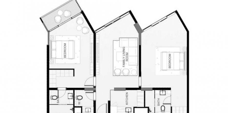 Apartament në Playa Viva në Al Marjan Island, Ras Al Khaimah, Emiratet e Bashkuara Arabe 2 dhoma gjumi, 104.39 m2. № 590626