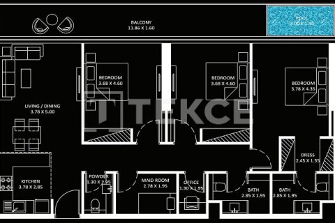 Apartament në Business Bay, Dubai, Emiratet e Bashkuara Arabe 2 dhoma gjumi, 97 m2. № 577121 - Foto 21