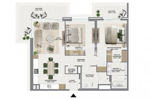 Byt v Dubai, SAE 2 ložnice, 128 m² Č.: 585974 - fotografie 11