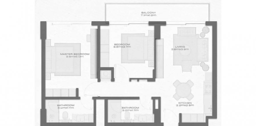 Apartment in Avenew 888 in Dubai South (Dubai World Central), UAE 2 bedrooms, 91.51 sq.m. № 628520