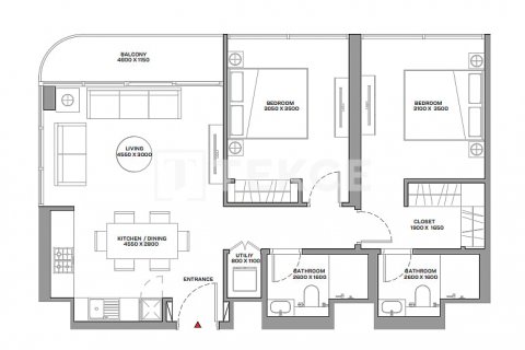 Apartment in Umm Al Quwain, UAE 2 bedrooms, 81 sq.m. № 582650 - photo 13