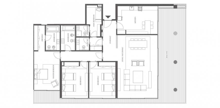 Apartment in Gateway Residences in Al Zorah, Ajman, UAE 3 bedrooms, 282.24 sq.m. № 610841