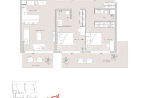 Byt v Jumeirah Village Triangle, Dubai, SAE 1 ložnice, 70 m² Č.: 556214 - fotografie 25