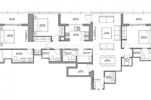 Apartemen di Dubai, UEA 3 kamar tidur, 172 m2 nomor 571002 - foto 7