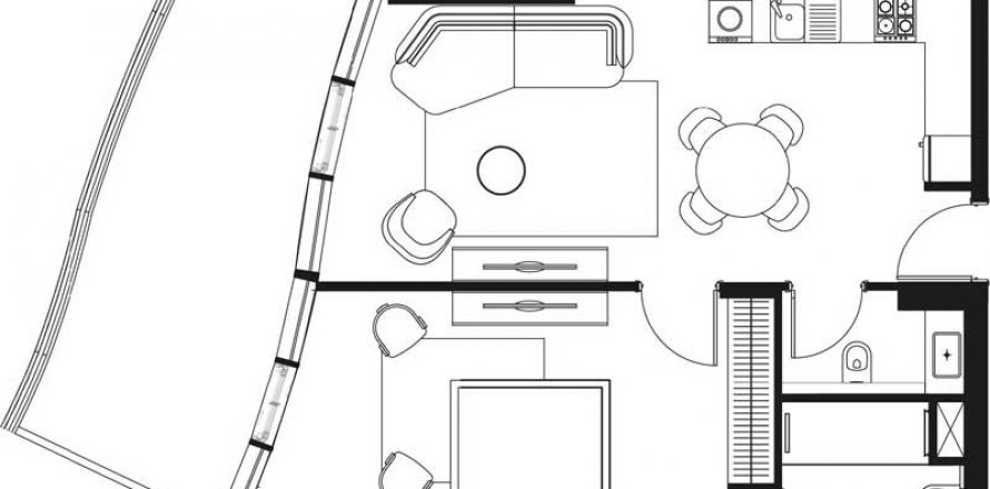 Apartment in Trussardi phase 2 in Jebel Ali, Dubai, UAE 1 bedroom, 86.68 sq.m. № 577344