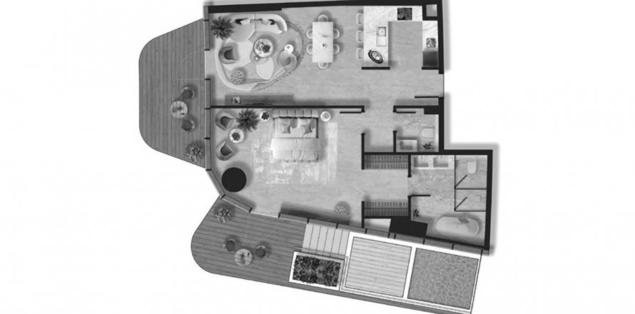 Квартира в Taj Wellington Mews в Al Marjan Island, Рас-эль-Хайма, ОАЕ 1 спальня, 138.8м2 № 590643