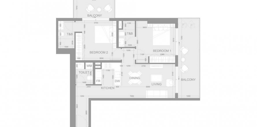 Byt v LUM1NAR Tower 3 v Jumeirah Village Triangle, Dubai, SAE 2 ložnice, 99.9 m² Č.: 570490