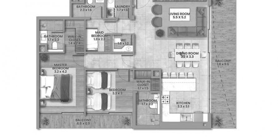 Apartman u Elemental 22 u gradu Al Satwa, Dubai, UAE 2 spavaće sobe, 132.66 m2 Br. 576157