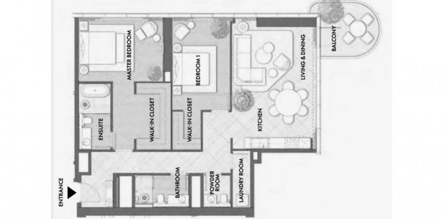 Apartment in W Residences JLT in Jumeirah Lake Towers, Dubai, UAE 2 bedrooms, 140.19 sq.m. № 545708