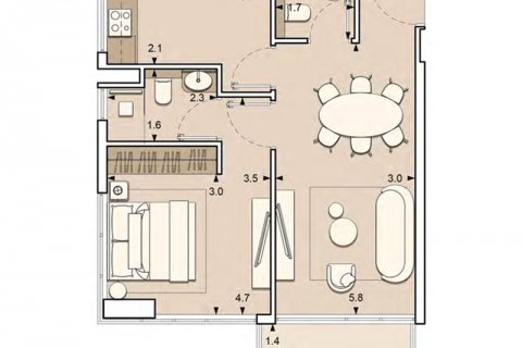 Apartment in Lume Residence in Jumeirah Village Circle, Dubai, UAE 1 bedroom, 107.6 sq.m. № 577337 - photo 2