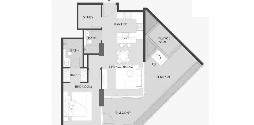 Квартира в Chelsea Gardens в Аль-Сатва, Дубай, ОАЕ 1 спальня, 99.68м2 № 575446