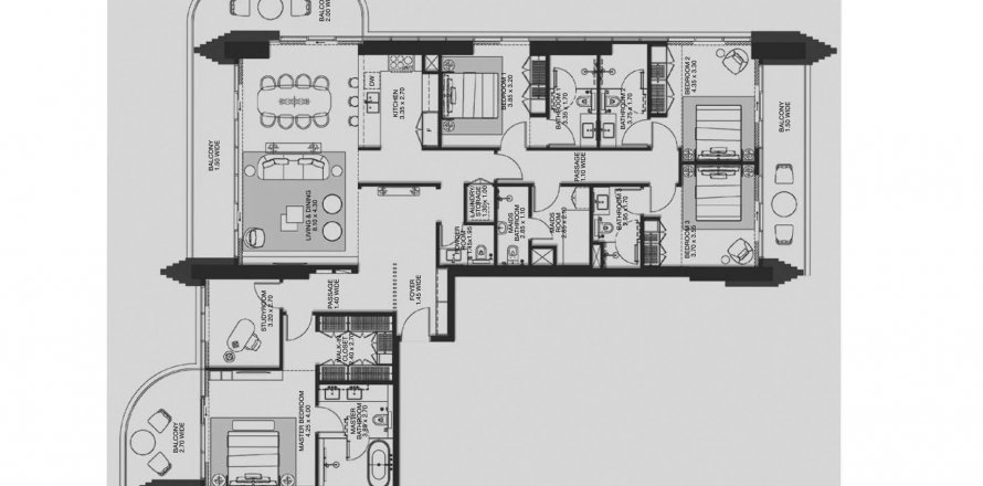 Byt v Atelis at d3 v Dubai Design District, SAE 4 ložnice, 268.9 m² Č.: 585805