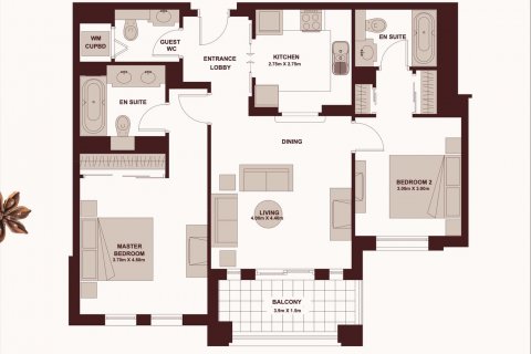 Appartamento in vendita a Old Town, Dubai, EAU 2 camere da letto, 98 mq. № 627556 - foto 10