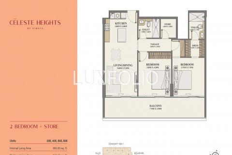 Byt v Al Furjan, Dubai, SAE 2 ložnice, 113 m² Č.: 627707 - fotografie 28