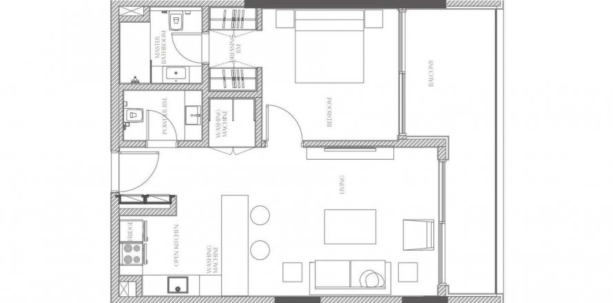 Lakás a Creekside Residence lakóparkban itt: Al Zorah, Ajman, EAE, 1 hálószoba, 78.32 m², azonosító: 610817
