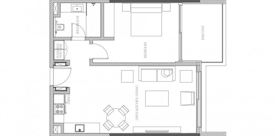 Apartament në Creekside Residence në Al Zorah, Ajman, Emiratet e Bashkuara Arabe 1 dhomë gjumi, 74.14 m2. № 610818