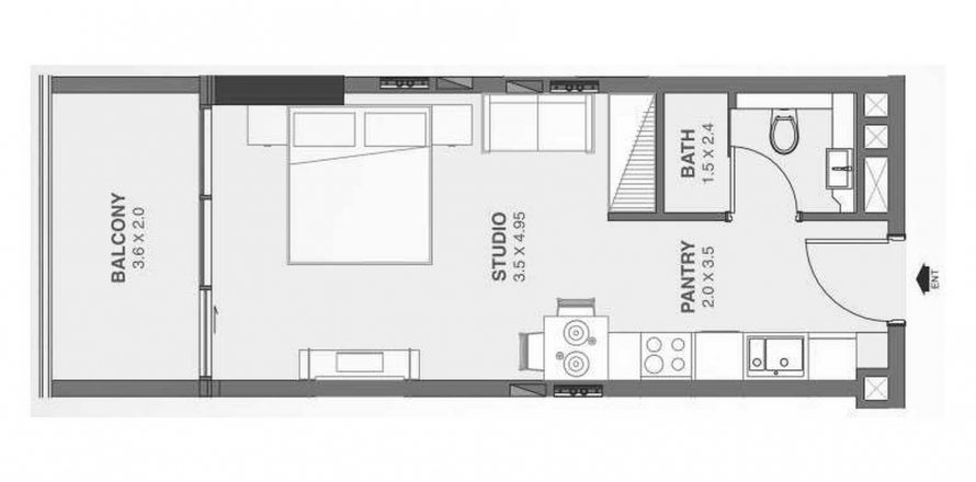 Apartment in Floarea Oasis in Dubai Land, UAE 39.5 sq.m. № 628499