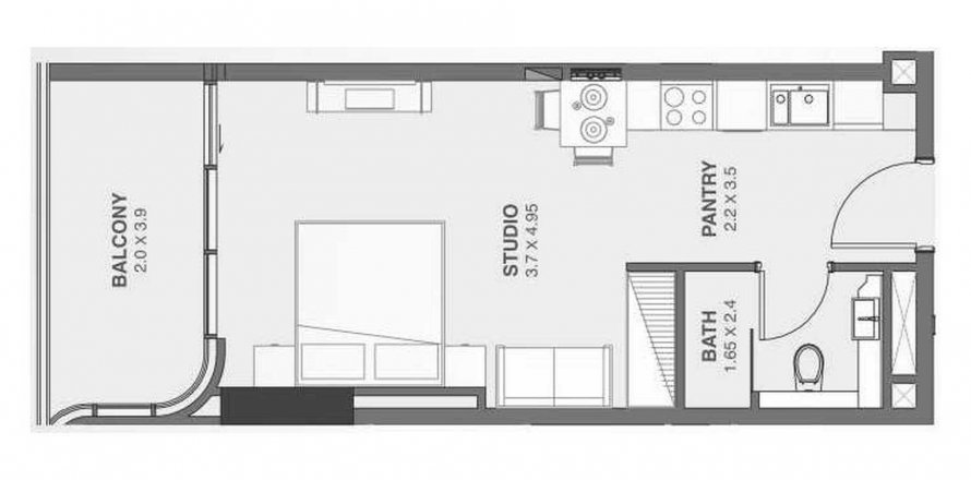 Apartment in Floarea Oasis in Dubai Land, UAE 42.7 sq.m. № 628500