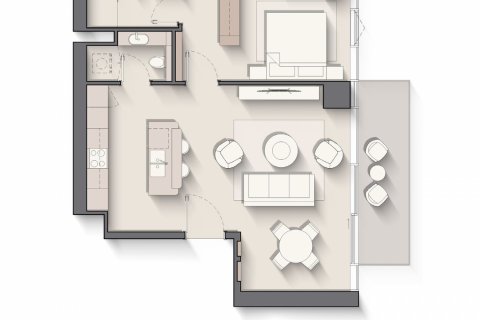 Byt v Costa Mare v Dubai, SAE 1 ložnice, 81.99  m² Č.: 577141 - fotografie 3