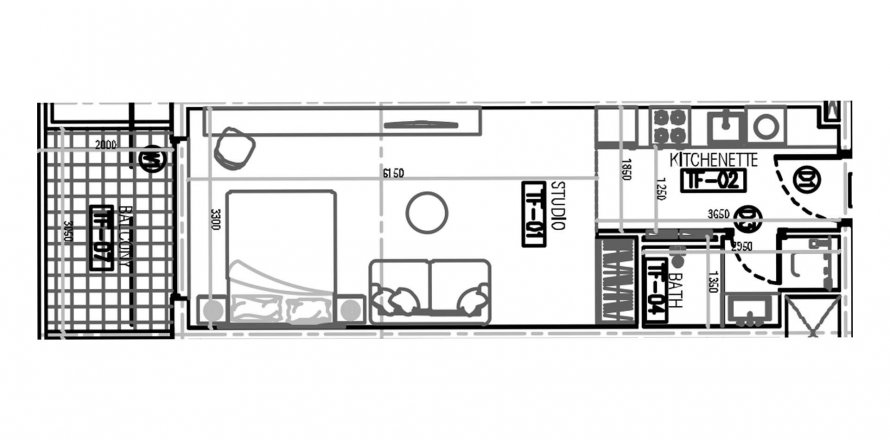 Byt v Laya Courtyard v Dubai Studio City, SAE 40.97 m² Č.: 610584