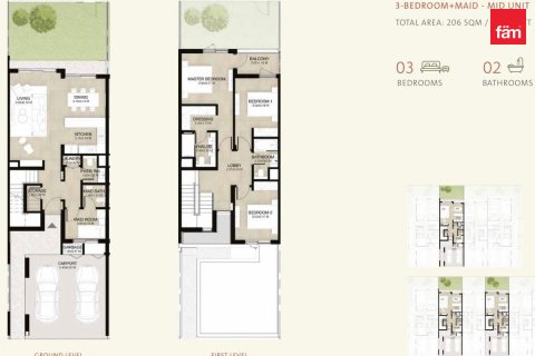 Řadový dům v Dubai, SAE 3 ložnice, 168 m² Č.: 569703 - fotografie 2