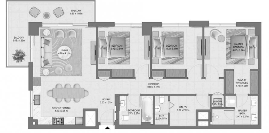 Apartment in Golf Edge in Dubai South (Dubai World Central), UAE 152.55 sq.m. № 581158