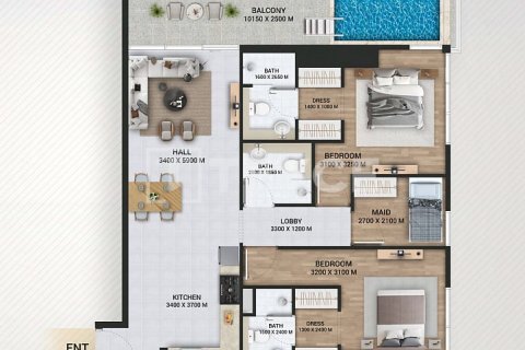Byt v Dubai, SAE 1 ložnice, 70 m² Č.: 550420 - fotografie 11